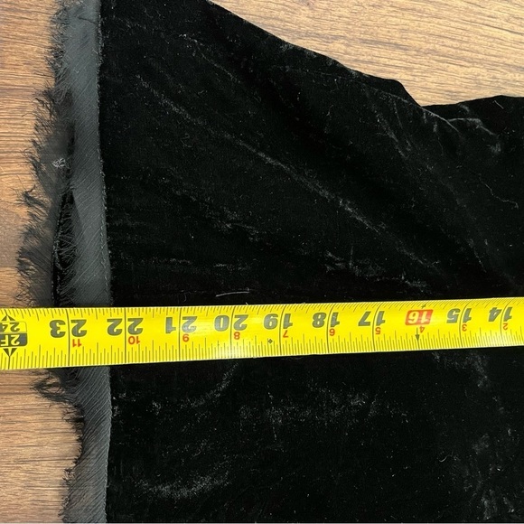 NY Collection sz medium black velvet tie front blazer with fringe trim - Picture 15 of 16